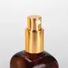 15 25 35 50 100ML Empty Refillable Square Shaped Amber Glass Lotion Pump Bottles Portable Cosmetic Makeup Cream Lotion Container Dispen Iuan