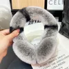 Ear Muffs Ear Muffs For Women Winter EarWarmers Soft Warm Cable Furry Real Rex Rabbit Ear Covers For Cold Weather 230815