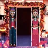 Andere evenementenfeest levert Mexicaanse dag van het dode feestportiekeken Halloween Hanging Door Gordijn Banner Banner Mexicaanse Fiesta Sign Party Decoratie 230816