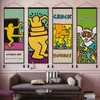 Tapestries American Graffiti Keiths Harings Tapestry Cloth Hanging Painting Living Room Decoration Painting Cartoon Villain Hanging Cloth 230816