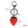 12pcs Fruit Key Ring Little Strawberry Keychain Cute Key Ring For Women Jewelry Girls' Gift Kids/ Friends Gift