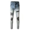 paarse designer jeans heren brief logo white black rock revival broek fietser broek man man pant gebroken gat borduurwerk 28-40 kwaliteit top 877949913