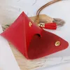 Bolsas de armazenamento Triângulo Coin Burse Portable Change Bag Dragon Boat Festival Zongzi Carteira PU PU Cartão de couro