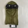 Taktische Kapuze Zwei Objektiv Windbanthaube Beanies Outdoor Baumwollgestricke winddichte Männer Goggle Gesichtsmaske lässige männliche Schädelkappen Hüte Gläsern Schwarz grau grün blau