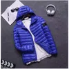 Designer Men's Down Jackets New Fashion Light Jacket Autumn And Winter Luxury Trend Personality Thick Short Cotton-padded Coat With Hood