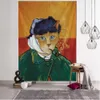 Camess Cats köpekler sanat illüstrasyon goblen hippi duvar asılı duvar cloth goblen art deco r230815