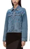 Womens Jackets 138434 Fashion Classic Trendy Luxury Design Hollow Out Patch Graved Denim Coat Jacket Lady L1 230815