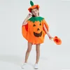 Ocasiões especiais Halloween Cosplay Kids Costume Jack of the Lantern Adult Pumpkin Top Hat Tote Bag Conjunto de máscaras Presente de férias 230815