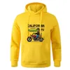 Nya mäns hoodies vinter pullover män varm mysig söt motorcykel krokodil tryck hoodie rolig tröja man kläder