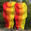 Stage Wear Wholesale 1Pair/2pcs Real Silk Belly Dance Fan Veils Classic Size Bamboo Veil Show Props Customized Colors