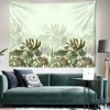 Tapestries Tropical Rainforest Tapestry Green Plant Leaves Room Wall Background Decoration Wall Hanging Room Decor Mural R230816