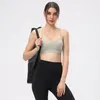 Yoga Outfit Vest Sports Y-type Underwear Fitness Running Gathered -Proof Bar Beautiful Strap Chest Pad Backless Style