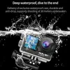 耐候性カメラ4k60fps wifiアクションカメラデュアルスクリーン170°広角30mリモートコントロール付きの防水スポーツマウンティングアクセサリーキット230816