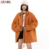 Kurtki damskie sfabl moda z kapturem kurtka dla kobiet nadmorska streetwear hip hop sportowy sportowy Windbreaker Waterproof Coats 3xl 230815