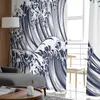 Curtain Simple Waves Style China Tulle Curtains for Living Room Bedroom Sheer Drapes Modern Printed Design Sheer Curtains