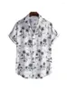 Camisetas masculinas 2023 Moda de verão Camisa havaiana de manga curta Top 3D Anime Flower Pattern Wear Casual Wear