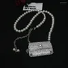 Łańcuchy Korea Pearl Crystal Taist Naszyjnik dla kobiet imprezowy prezent biżuterii