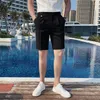Мужские шорты в британском стиле Summer Slim Fit Business Suit Men Clothing 2023 Простая длина колена повседневная прямая короткая шорт Homme формальная одежда
