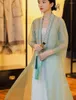 Women's Trench Coats Retro Chinese Hanfu Chiffon Organza Sunscreen Suits Coat Tassels Summer Embroidered Gauze Cardigan Mesh Jacket