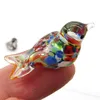 Dekorative Objekte Figuren benutzerdefinierte handgefertigte Mini -Haken Draht Feder Design Glasvogel Figur Ostern schöne kleine Tier Ornament Home Decor Accessoires 230815