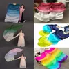 Stage Wear Arrive 1Pair (1L 1R) REAL SILK FAN VEIL FÖR BELLY DANS GRADIENT Oriental Dancing Veils Show Props