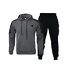 Tracksuits voor heren 2023 Fashion Tracksuit Men Hoodie en trainingsbroek Tweedelig set Casual Sports Suit Male Running Outfit Jogger