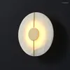 Wall Lamps Brass LED Light Natural Marble Parlor Bedroom Dining Room Stairs Scocne Home Atmosphere Lamp Fixtures Loft Deco
