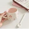 Tazas simples lindas tazas de café leche bebida bebida reutilizable camping japonés taza de té platillo mate de regalo de cocina 230815