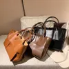 TOTES 2023 럭셔리 디자이너 PU 가죽 핸드백 여성 대형 Caitlin_fashion_bags