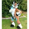 Furry Fox Dog Wolf Mascot Costumes Halloween Condyt Costium do odgrywania roli