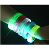 Party Favor Light Up Acrylic Bubble Bangle LED Flashing Armband Thanksgiving Christmas Födelsedag Glow Suppies Concert Dance Atmosphere Dhjnz