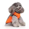 Dog Apparel Pet Glow-In-The-Dark Clothes Night Reflective Clothing Leisure Undershirt Zipper Security