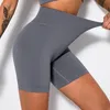 pantalones cortos de yoga sin costuras secas rápidas para mujeres con cintura alta y cadera que corren leggings cortos deportes gimnasia traje de yoga para ciclismo y chándal de montañismo wome