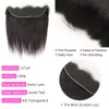 Lace Wigs 13x4 HD Frontal Ear To Peruvian Straight Transparent 5x5 Closure 100 Remy Human Hair Pre Plucked With baby 230815