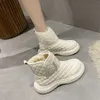 أحذية Lisapie New Woman Shoes أحذية ثلجية غير انزلاق النساء للنساء الدفء مع المخمل القصير الشبكة المصممة الفاخرة الجوارب السيدات bootsl0816