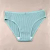 3st/Pack M-XXL Simple Ribbed Cotton Briefs Women Pack Plus Size Sexiga trosor Damer Bekväma underkläder Pantar Underkläder