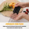 Dinnerware Sets 6 Pcs Cheese Fruit Fork Forks Chocolate Fountain Kitchen Dipping Candy Metal Helpful Baking Supplies Stainless Steel Cake