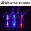 Con a led luminoso mini bruciatore di olio in vetro bong da 10 mm tubi di fumo di acqua femmina tubi in linea matrice riciclatrice di cenere di cenere con tubo di bruciatore in vetro maschile in vetro