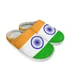 Slippers vlag van India country patroon dames heren herfst winterronde teen katoen slipper merk ontwerp comfortabel zachte pluche diy