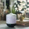 250 Large Ultrasonic Essential Oil Diffuser, Champagne Palmette White Metal