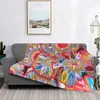 Decken Äthiopische Teller Seefed Flanell Throw Decke Afrikanische Kunst Traditionelle Decke für Bett im Freien warmer Bettteppich 230816