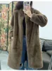 Luxo Mink Coat Ladies Casacos de inverno e jaquetas