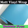 Baby Blue Matte Vinyl Wrap Film voor voertuigauto wrap lichte hemelsblauw mat wrap film met luchtafgifte 1 52x30m roll301n
