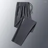 Men's Pants Golf Summer Ice Silk High Elastic Ultra-thin Casual Trousers Quick-drying Running Wear Sweatpants Plus Size 8XL