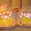 Luces nocturnas Tulipan Material de bricolaje de la cama Luz de sueño adorno para el hogar Decoraciones del hogar