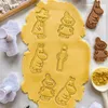 Baking Moulds 4pcs/set Cartoon Animal Cookie Mold 3D Biscuits Candy Tool Press Type Stamp Fondant Pastry Cutter Cake Decorating