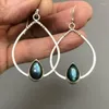 Dangle Earrings Vintage Tribal Green Resin Bohemian Big Long Hollow Drop For Women 2023 Hippie Jewelry