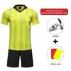 Outdoor-T-Shirts Customized Herren Football Referee Uniform Hemd Sets Mehrfachfarben Optionaler Richter atmungsaktives Fußball-Schiedsrichter 230815 230815