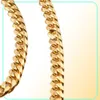 818 mm breit Edelstahl Kubanische Miami -Ketten Halsketten CZ Zirkon Schloss Große schwere Goldkette für Männer Hip Hop Rock Schmuck 9299202