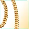 818mm wide Stainless Steel Cuban Miami Chains Necklaces CZ Zircon Box Lock Big Heavy Gold Chain for Men Hip Hop Rock jewelry3577477